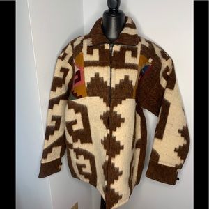 Alpaca Peruvian Men’s Zippered Jacket SzL